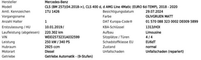 Mercedes-Benz CLS 400d AMG Line 4Matic